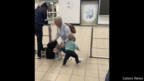 Boy Runs To Grandpa, Cuz He'll Let him Get Away With Stuff