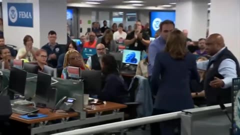 Kamala Harris showed up to the FEMA headquarters