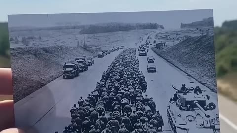 Step into the Time Machine! North of Frankfurt-Germany! #frankfurt #highway #thenandnow #ww2