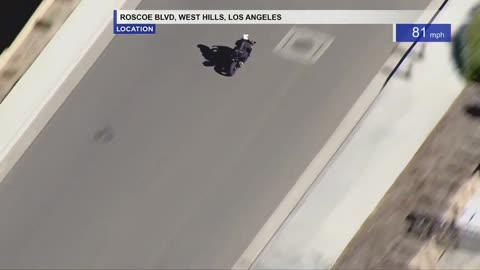 Helicopter View - Fatal Los Angeles Motorcycle Chase