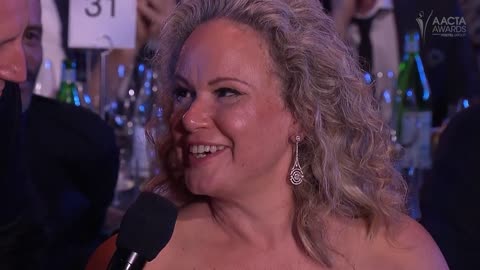 Rove McManus Chats to Leah Purcell at the 2022 AACTA Awards