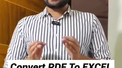 Convert pdf to excel