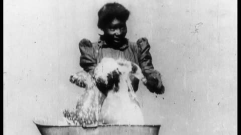 A Morning Bath (1896 Original Black & White Film)