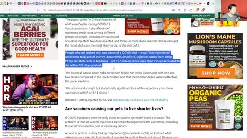 WOW! MASSIVE INCREASE IN VAX DEATHS! - Study Exposes 37% Drop In Life Expectancy Among Vaxxed!