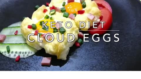 Simple Keto Breakfast With Eggs 😃 Cloud Eggs Recipe: Short 1 minute summary! 😃 #shorts