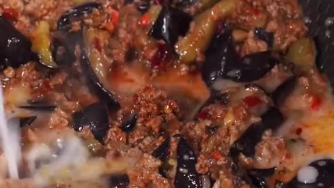 "Minced Meat and Eggplant" instructional video, you will watch it after watching it