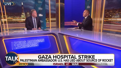 Israel-Hamas War_ Piers Morgan vs Palestinian Ambassador Husam Zomlot Over Gaza Hospital Strike