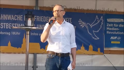 JÖRG URBAN, LV AfD Sachsen - BAUTZEN, Kornmarkt, 22 05 2023, 120. MAHNWACHE 🕊 - Bürgermikrofon