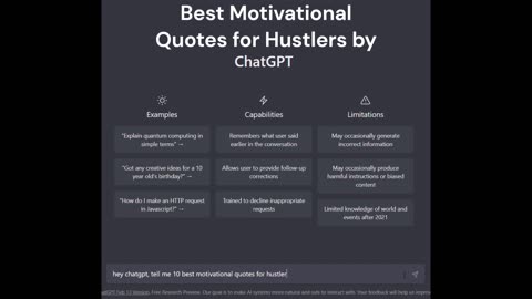 ChatGPTsays about Best Motivational Quotes for Hustlers.