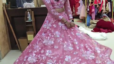 Radish peach party wear lehenga