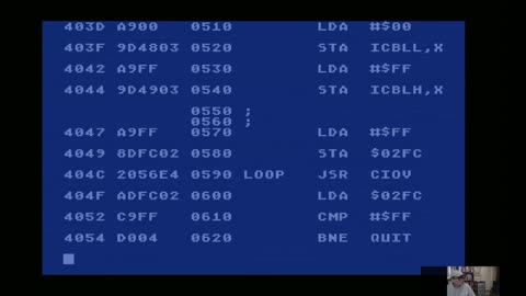 Atari Assembler/Editor - Hello World