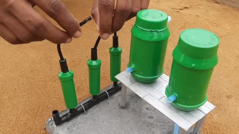 How to make mini water pump Science project Water tank construction