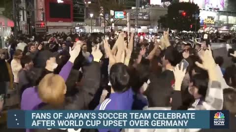 Japanese Soccer Fans Erupt In Celebration After World Cup Upset Over Germany