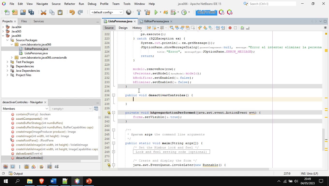 Java parte 69. Desarrollo de CRUD con la librería swing (4/6)