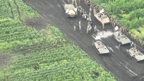 Mass surrendering of a Ukrainian military unit