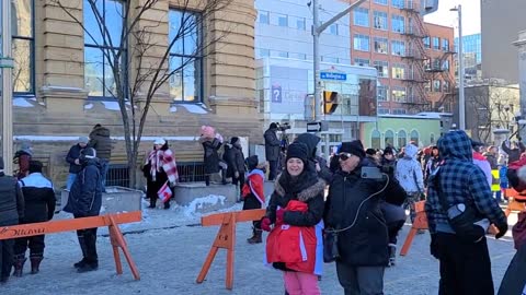 Canada - The area outside Parliament Hill, Ottawa is 100% under Trucker Control: