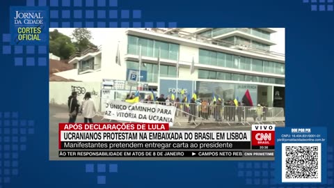 Lula é recebido com protesto de ucranianos em Portugal, após fala desastrosa sobre a guerra