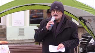 OB ROLAND DANTZ - KUNDGEBUNG, KAMENZ, Markt, 26 11 2022 - Oberbürgermeister Stadt Kamenz