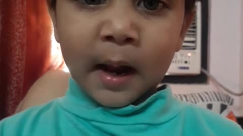 Funny child saying i love you