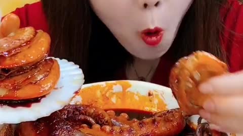 ASMR eating Spicy Seafood 🔥🔥🔥