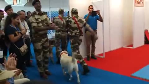 CISF demonstration of Dog Squad