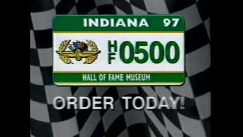 October 18, 1997 - New Indianapolis Motor Speedway Hall of Fame License Plate