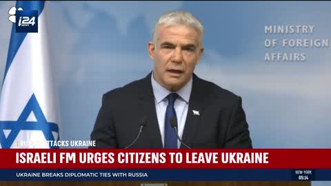 🔴 Israel's FM Yair Lapid Addresses Russia Invasion of Ukraine