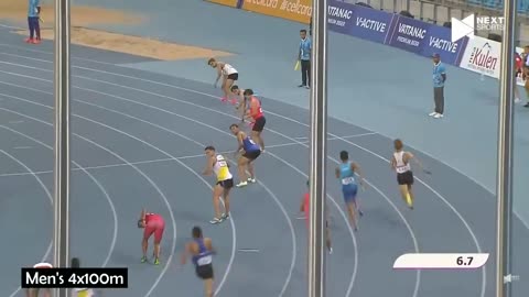 Final of the men's 4x100-meter relay during the 32nd SEA Games in Cambodia in 2023.