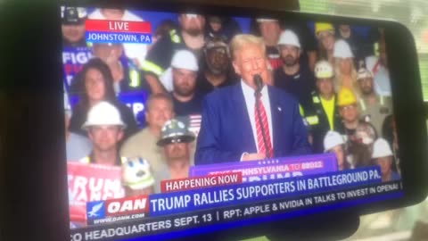 OAN trump rallies supporters in Pennsylvania 05:43 pm Friday August 30, 2024