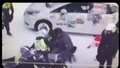 Romanian Trucker, Csaba Vizi was brutality beaten by Ottawa City Jackbooted Police Thugs