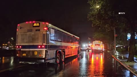 Heavy FLOOD in Bayside Queens as storm is rushing through NYC.