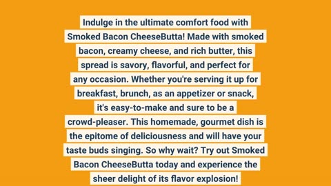 Smoked Bacon CheeseButta – CheeseButta - Gourmet Products