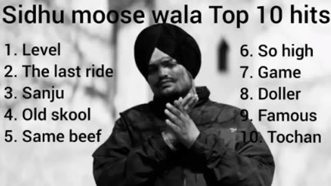 Sidhu moose wala Top 10 hit punjabi song | Best songs of sidhu moose wala