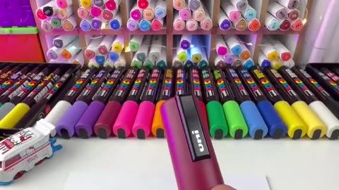 POSCA Markers ! Drawing Satisfying ASMR 😍 #shortvideo #rumblevideo