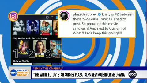 Aubrey Plaza dishes on 'Emily the Criminal' _ GMA3