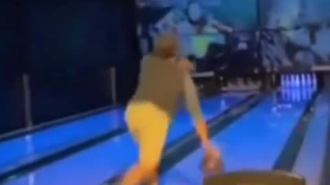 He and the bowling ball are now one