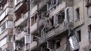 Residential building wrecked after Russian missile