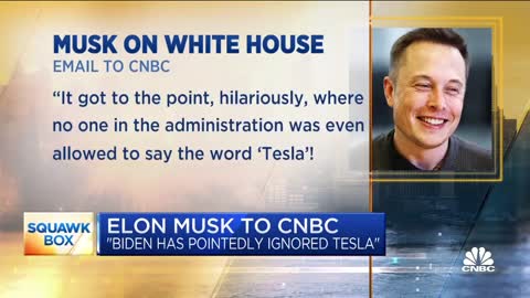 Elon musk warns Joe Biden for Ignoring TESLA on CNBC News..its absurd