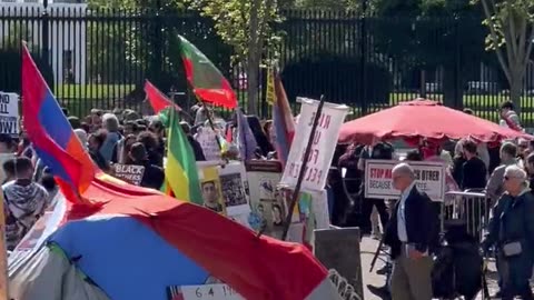 Happening now: Celebrations of the Hamas terrorist attacks in front of the White House