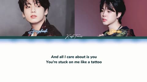 Jungkook & Jimin-TATOO (By Loreen) Color coded and lyrics (full version)-Ai cover