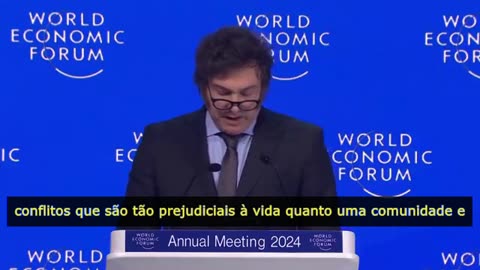 Javier Milei, Davos, 2024.