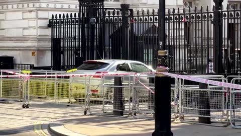 One arrested after car crashes into Downing Street gates