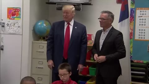 Trump Visits First-Grade Classroom