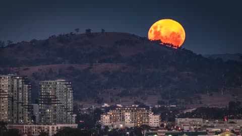 Rising Pink Full Moon, Canberra Australia_2