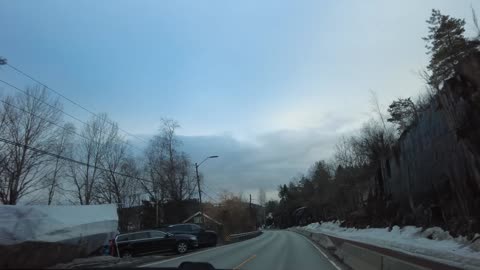 DRIVTHROUGH CITY IN WINTER #DRAMMEN #NORWAY - NO TALKING - NO MUSIC - 4K NATURE