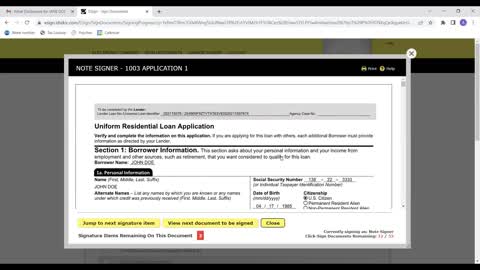 Signing Initial Disclosures