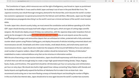 APA articles, Reading/Commentary 2019-10 "Revising the Constitution and Enhancing Defense Capabil