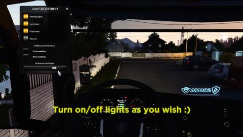 Adjusting lights in EuroTruck/AmericanTruck Simulator