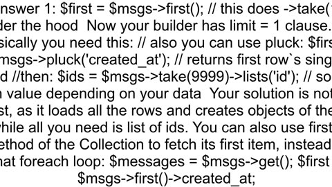 Laravel Eloquent retrieve the first element and also keep the query result intact