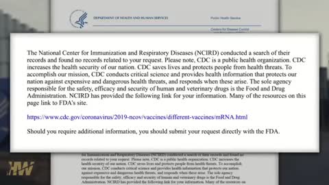 CDC unable to even supply one document in support of their claimed COVID-19 mRNA vaccine 'facts'